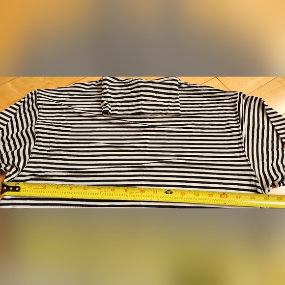CALVIN KLEIN Men's vintage blk/wht striped turtleneck in L - Picture 8 of 12